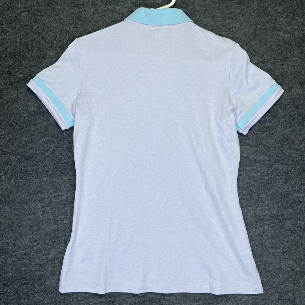 Adidas Women’s Polo Shirt Small Lavender and Teal Golf Athletic Tennis Stretch - Picture 6 of 8